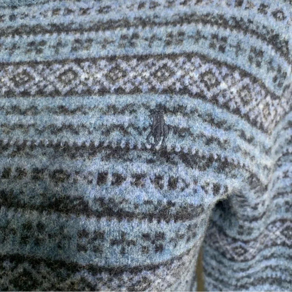 Polo Ralph Lauren Blue Fair Isle Wool Sweater